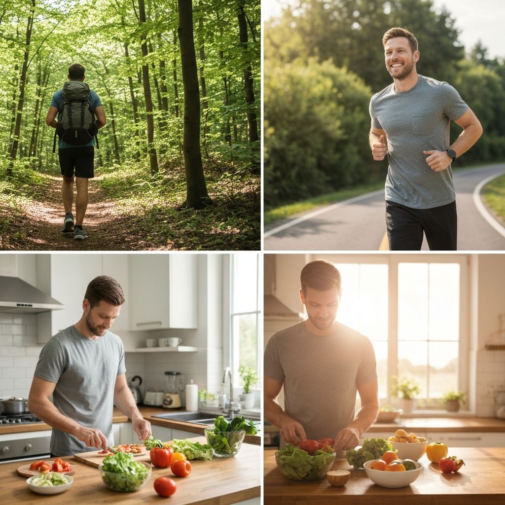 Man engaging in everyday active lifestyle activities