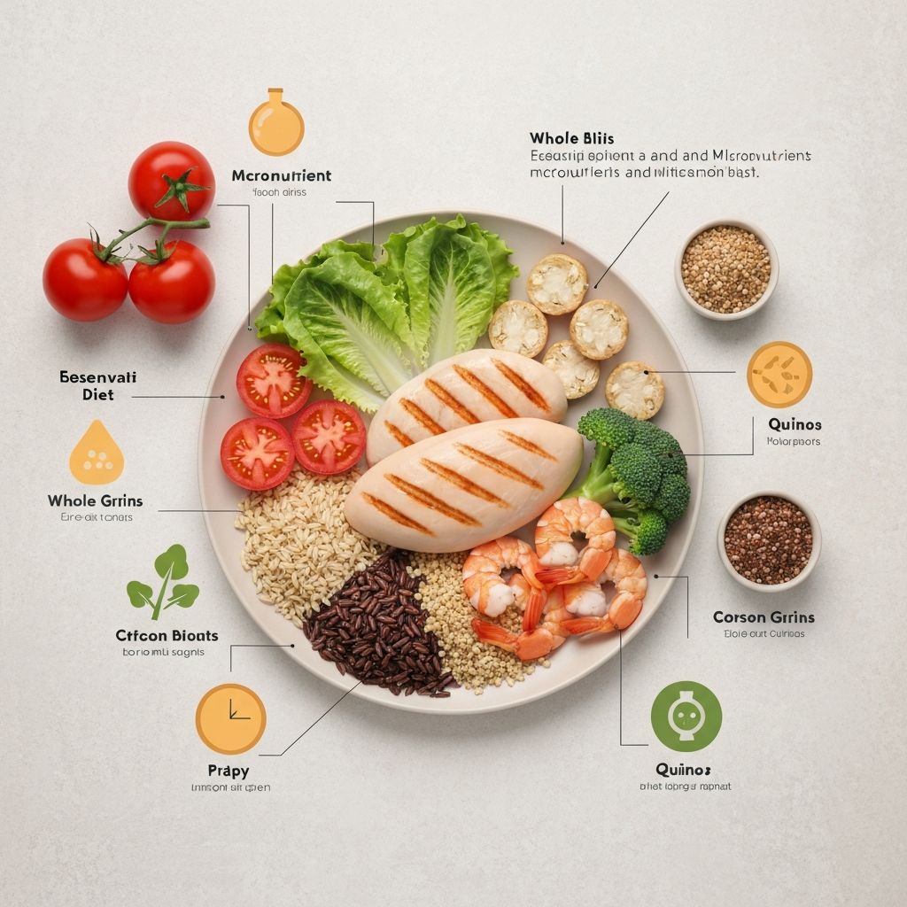 Balanced nutrition with macronutrients and micronutrients